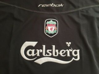 Hyypia 4.  Liverpool Away football shirt 2002 - 2003.  Size: L (42/44).  Reebok 5