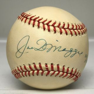 Joe Dimaggio Single Signed Baseball Auto 319/1941 Jsa Loa York Yankees Hof