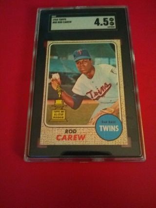 1968 Topps 80 Rod Carew Minnesota Twins All - Star Rookie Psa 4.  5 Vg/ex,