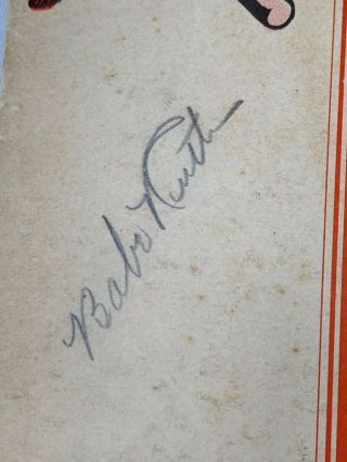 Babe Ruth Signed 1931 World Series Program Autograph Auto Jsa Loa Yankees