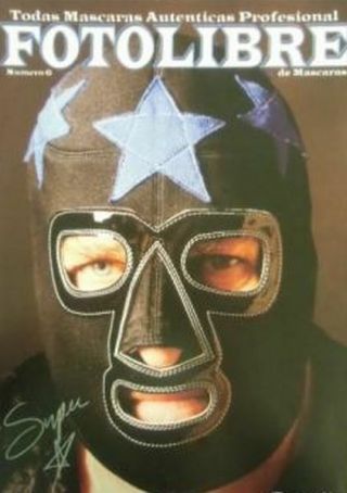 Masked Superstar Signed Cover Fotolibre Lucha Libre Wrestling Mask Book
