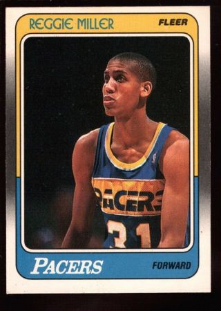 Reggie Miller $40,  Indiana Pacers Hof Rookie Card Rc Sp 88 - 89 1988 - 89 Fleer 57