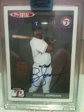 2018 Topps Archives Signautres Retired Brian Jordan Auto 2/5 Braves Cardinals