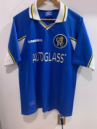 Chelsea London 1997/1998/1999 Home Size L Umbro Football Jersey Shirt Soccer