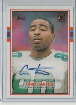 Cris Carter 2015 Topps 60th Anniversary Rookie Reprint Retired Auto Autograph