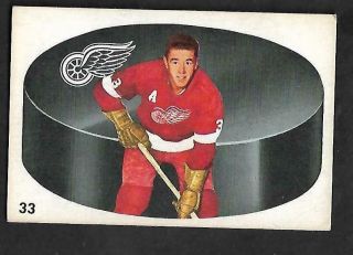 1962 - 63 Parkhurst Nhl Hockey 33 Marcel Pronovost,  Detroit Red Wings