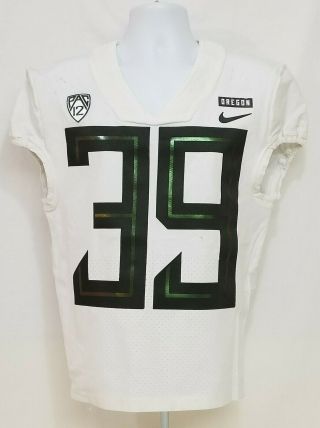 2018 Oregon Ducks Team Issued Nike Game Worn Football Jersey 39 Apelu Men 