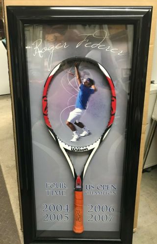 Signed Roger Federer Wilson Racket With Steiners C.  O.  A