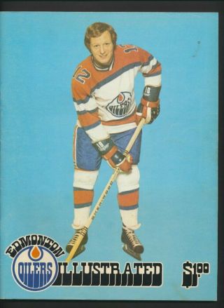 1974 - 75 Vintage Edmonton Oilers Wha Program Jan 12/75 Vs Quebec Nordiques