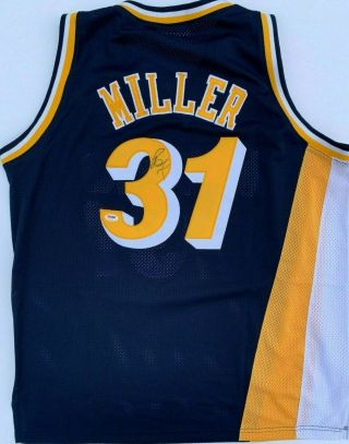 Reggie Miller Signed Indiana Pacers Jersey Mitchell & Ness 1993 - 14 Auto Psa/dna