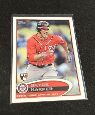 2012 Topps Update Bryce Harper Rookie Card Us183 Phillies Star On Fire (2466)