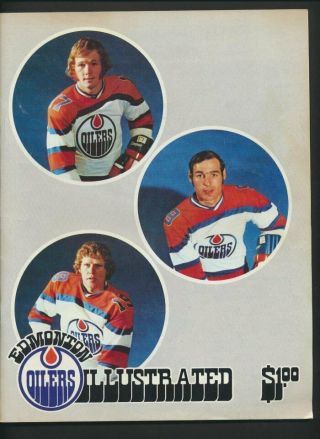1974 - 75 Vintage Edmonton Oilers Wha Program Dec 22/74 Vs San Diego Mariners