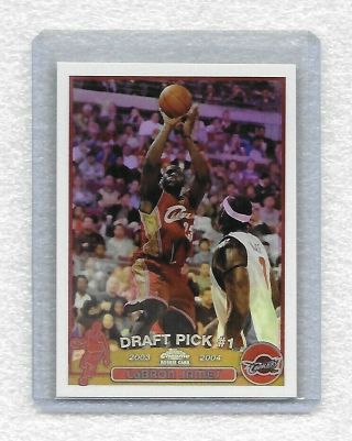 2003 - 04 Topps Chrome Lebron James Rc Rookie Card Refractor Reprint