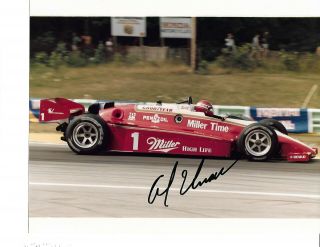 Autographed Al Unser,  Sr.  Usac Indy Car Racing Photograph