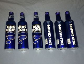 St Louis Blues 2019 Stanley Cup Champion Bud Light Gloria Edition Bottle 6 Pack