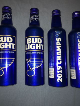 St Louis Blues 2019 Stanley Cup Champion Bud Light Gloria Edition Bottle 6 Pack 2
