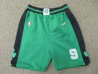 Usa Boston Celtics Sewn Basketball Shorts Youth M Medium Black Green Nba