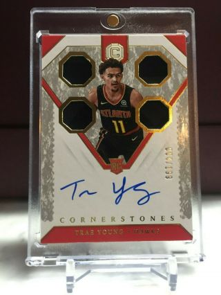 Trae Young 2018 - 19 Panini Cornerstones Rookie ON - CARD Auto /199 4