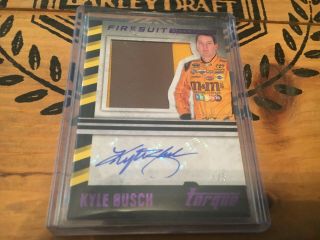 Kyle Busch Autograph Memorabilia Card Nascar 1 / 5 Purple