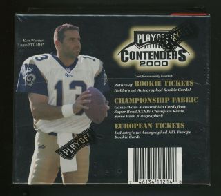 2000 Playoff Contenders Football Hobby Box Tom Brady RC Year 2
