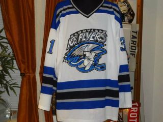 1997 - 98 Nashville Ice Flyers White Game Worn Jersey