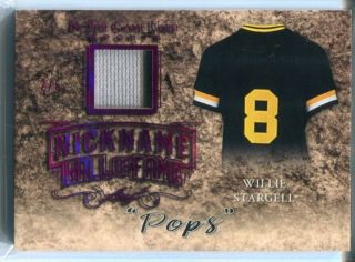 2019 Leaf In The Game Willie Stargell Nickname Hall Of Fame Jersey 2/5