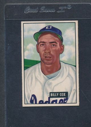1951 Bowman 224 Billy Cox Dodgers Ex/mt 1531
