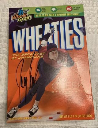 Joey Cheek Signed Autograph Olympic Gold Speedskating Wheaties Box