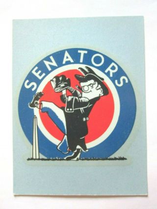 1960 Fleer Baseball Team Decals - Washington Senators (ex - Mt)