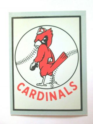 1960 Fleer Baseball Team Decals - St.  Louis Cardinals (ex - Mt)