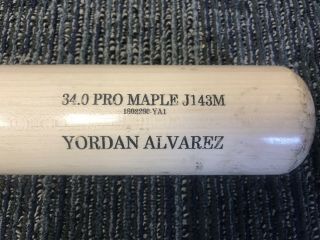 Houston Astros Yordan Alvarez Game Baseball Bat