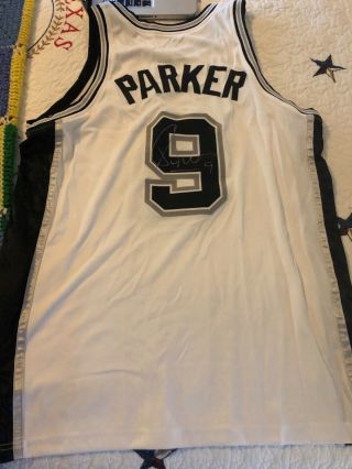 Tony Parker San Antonio Spurs Game Jersey signed and purchased in 2007 2