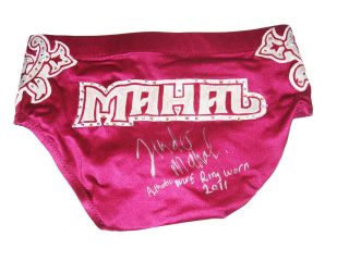 Wwe Jinder Mahal Ring Worn 3mb Signed Trunks With Proof 4