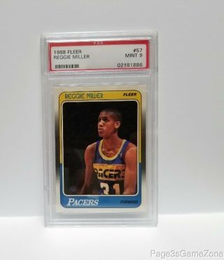 1988 Fleer Reggie Miller 57 Psa 9 Indiana Pacers/ucla 57 Of 132 Card Set