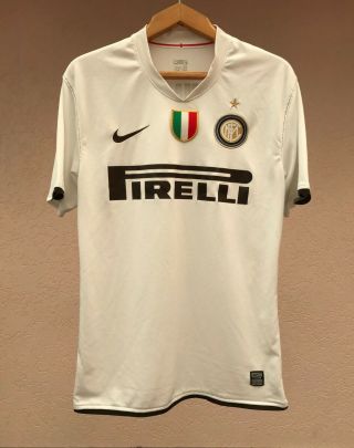 Player Issue Inter Milan 2008/2009 Away Football Soccer Shirt Jersey Maglia Nike