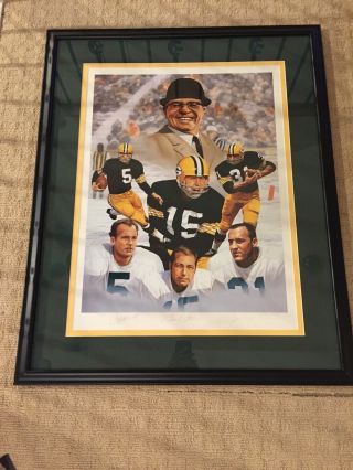 Bart Starr,  Paul Horning,  Jim Taylor Autographed Lithograph,  Artist: Danny Day