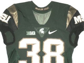 BYRON BULLOUGH GAME ISSUED SIGNED ALTERNATE MICHIGAN STATE SPARTANS NIKE JERSEY 2