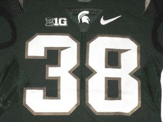 BYRON BULLOUGH GAME ISSUED SIGNED ALTERNATE MICHIGAN STATE SPARTANS NIKE JERSEY 3