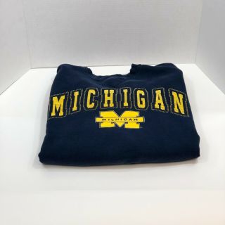 Vintage University Of Michigan Wolverines Mens Xl Spell Out Crewneck Sweatshirt