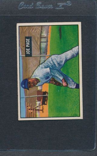 1951 Bowman 217 Joe Page Yankees Ex/mt 1231
