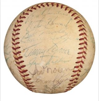 York Yankees 1955 Team Signed Baseball w/ 26 Sigs MICKEY MANTLE,  Berra JSA 2