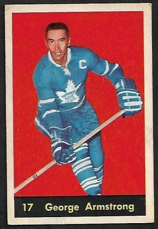 1960 - 61 Parkhurst Nhl Hockey: 17 George Armstrong,  Toronto Maple Leafs