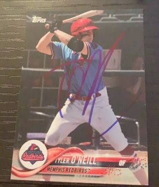 2018 Topps Pro Debut Tyler O’neill Rc Auto Signed Autograph Cardinals