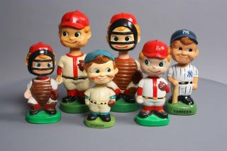 Artmarn & Other Assorted Vintage Baseball Bobbleheads [6] Ex