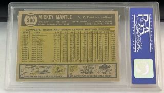 1961 Topps 300 Mickey Mantle PSA - 9 2