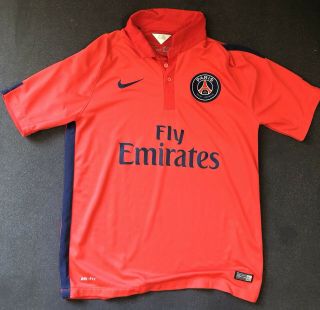 Nike Paris Saint Germain Psg Fly Emirates Soccer Jersey Authentic Size M