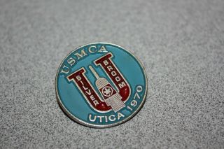 Usmca Silver Broom Utica 1970 Vintage Curling Club Pin