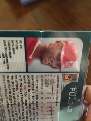 2001 Topps Chrome Traded Albert Pujols St Louis Cardinals T247 Baseball Card 5