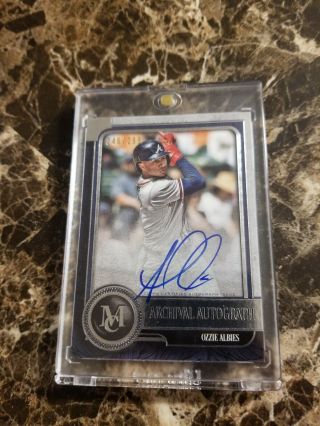 2019 Topps Museum Ozzie Albies On Card Auto Autograph Braves 246/299