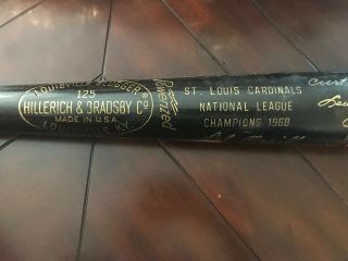 St Louis Cardinals 1968 National League Champions Louisville Slugger Team Bat